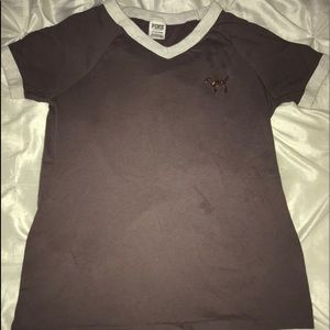 PINK/VS v neck t-shirt